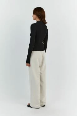 DISSH DONNA BLACK SLEEVED KNIT TOP 8 DISSH DONNA BLACK SLEEVED KNIT TOP -DISSH all-clothing Shop WES04301BK.600 14