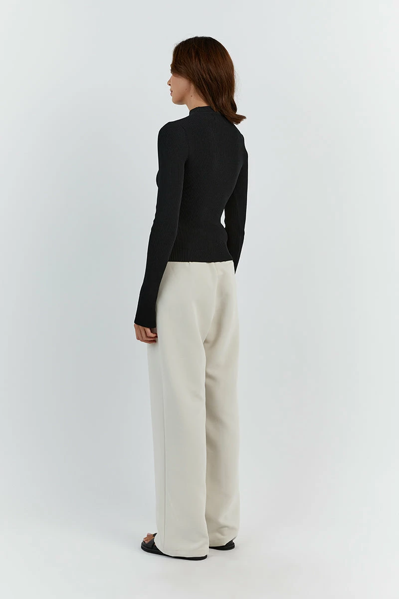 DISSH DONNA BLACK SLEEVED KNIT TOP 4 DISSH DONNA BLACK SLEEVED KNIT TOP - Image 4