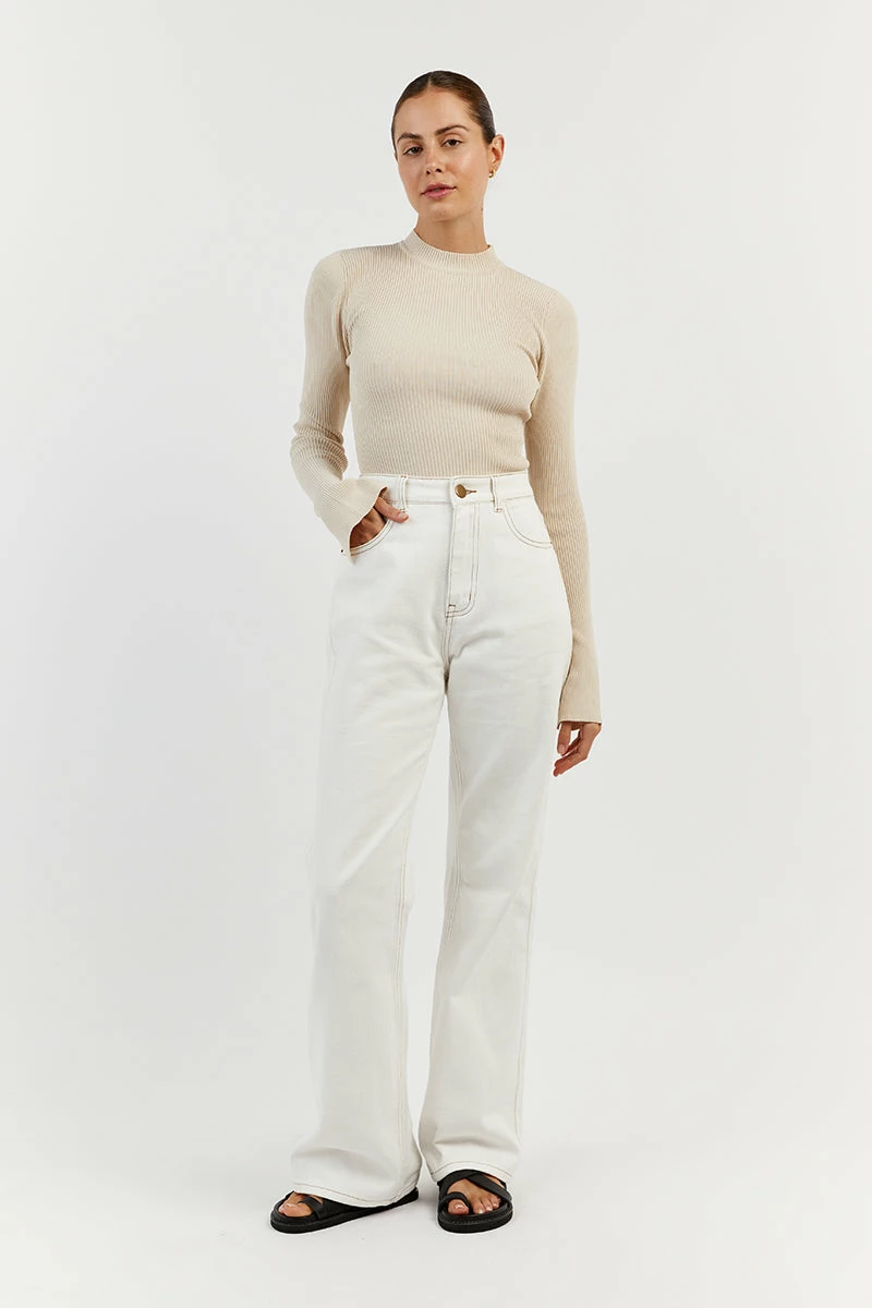 DISSH DONNA STONE SLEEVED KNIT TOP 1 DISSH DONNA STONE SLEEVED KNIT TOP