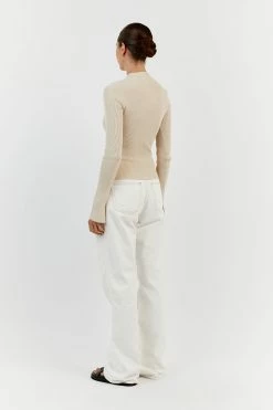 DISSH DONNA STONE SLEEVED KNIT TOP 8 DISSH DONNA STONE SLEEVED KNIT TOP -DISSH all-clothing Shop WES04301STO.175 13