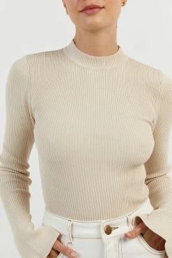 DISSH DONNA STONE SLEEVED KNIT TOP 9 DISSH DONNA STONE SLEEVED KNIT TOP -DISSH all-clothing Shop WES04301STO.175 14