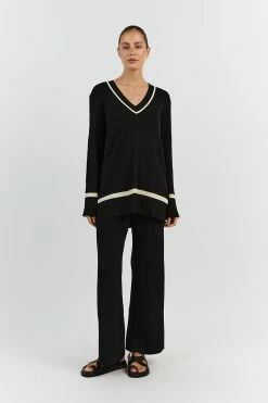 DISSH ELSIE BLACK KNIT JUMPER