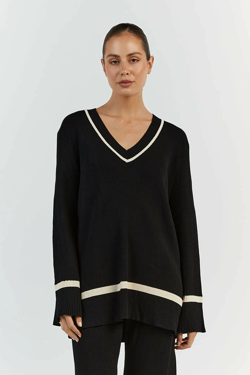DISSH ELSIE BLACK KNIT JUMPER 2 DISSH ELSIE BLACK KNIT JUMPER - Image 2