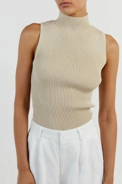 DISSH SUTHERLAND STONE KNIT TOP -DISSH all-clothing Shop WES04338STO.175 14