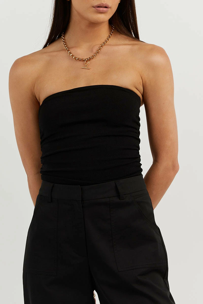 DISSH CARRIE BLACK BANDEAU KNIT TOP 5 DISSH CARRIE BLACK BANDEAU KNIT TOP - Image 5