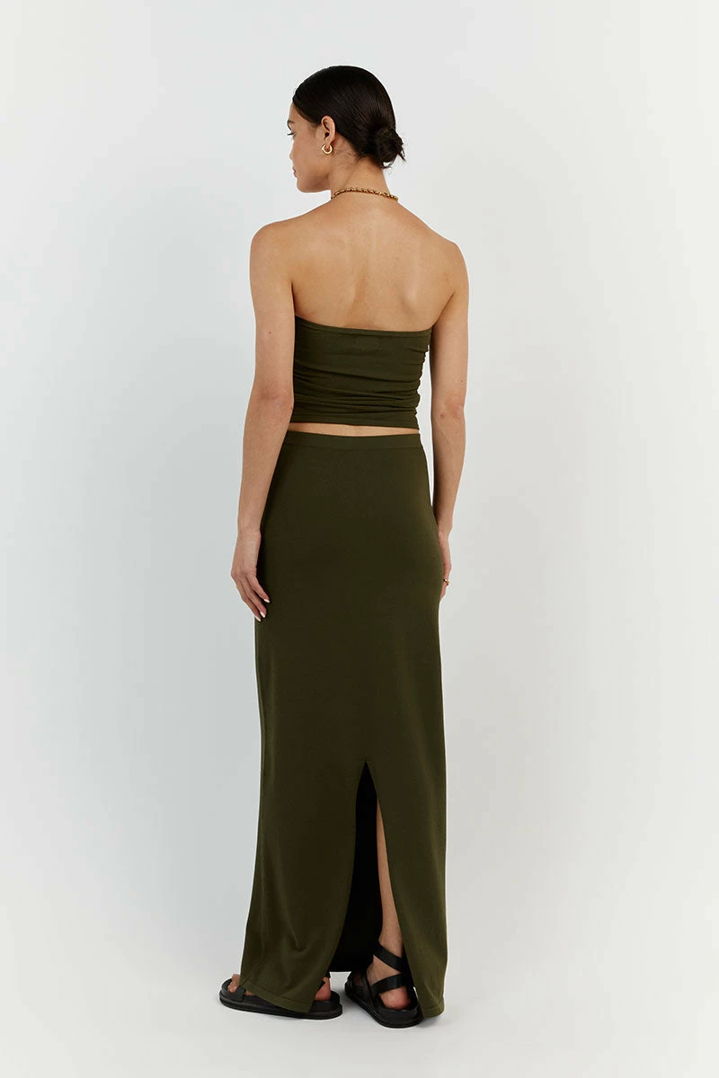 DISSH CARRIE OLIVE BANDEAU KNIT TOP 4 DISSH CARRIE OLIVE BANDEAU KNIT TOP - Image 4