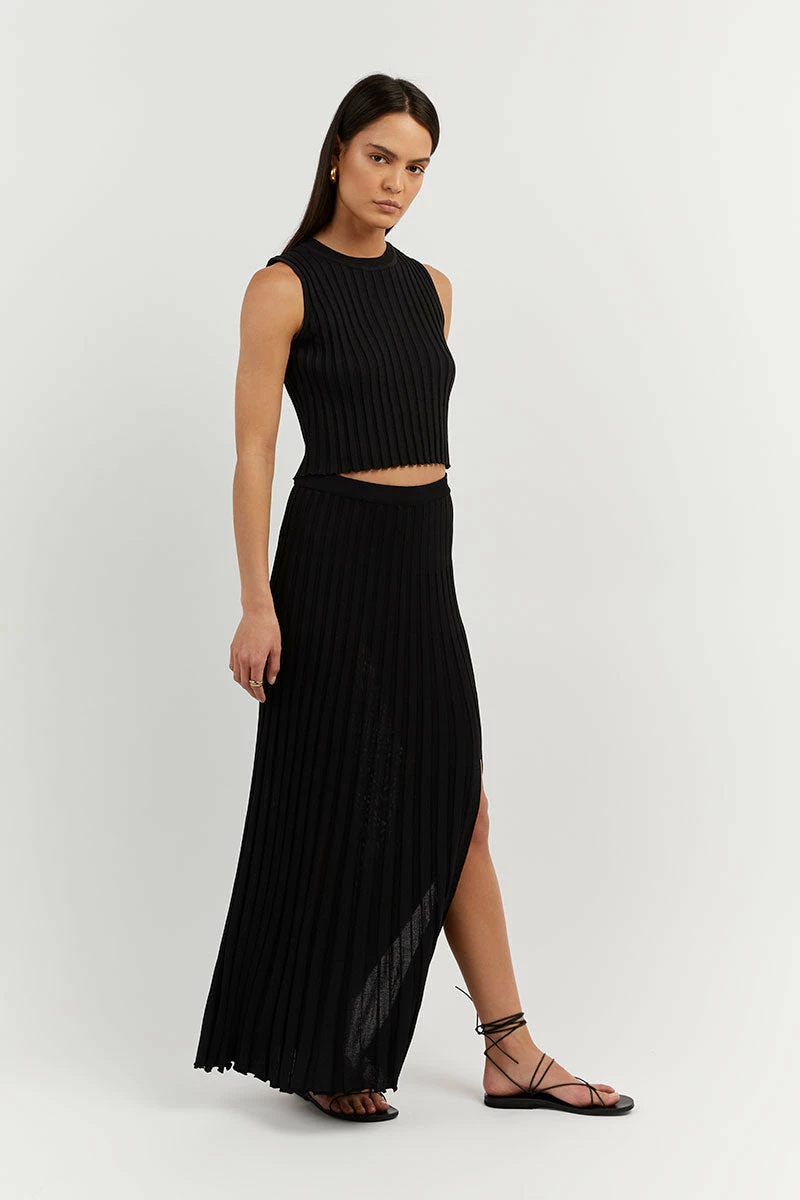 DISSH ADA BLACK SLEEVELESS KNIT TOP 2 DISSH ADA BLACK SLEEVELESS KNIT TOP - Image 2