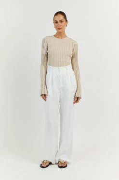 DISSH ADA STONE LONG SLEEVE KNIT TOP