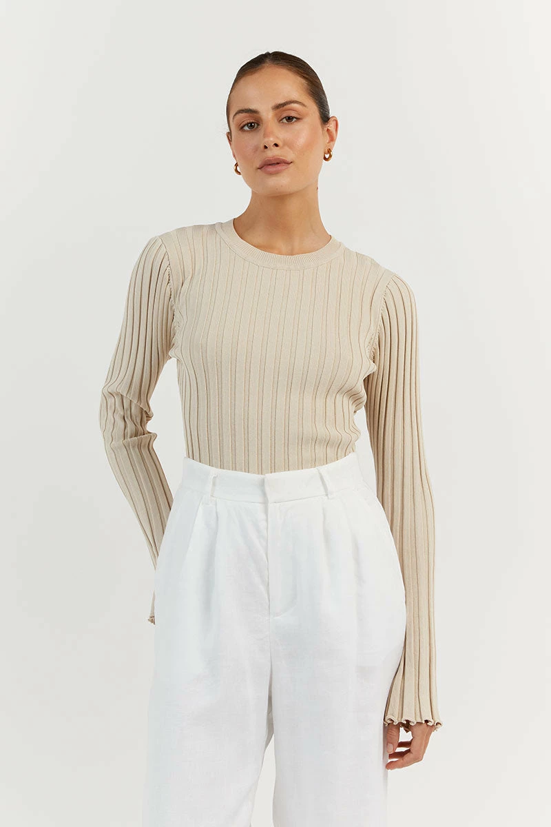 DISSH ADA STONE LONG SLEEVE KNIT TOP 2 DISSH ADA STONE LONG SLEEVE KNIT TOP - Image 2