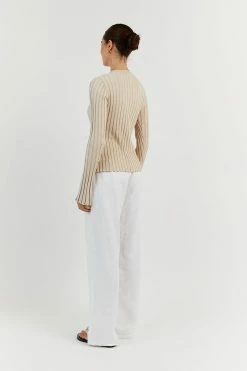 DISSH ADA STONE LONG SLEEVE KNIT TOP 8 DISSH ADA STONE LONG SLEEVE KNIT TOP -DISSH all-clothing Shop WES04354STO.175 13