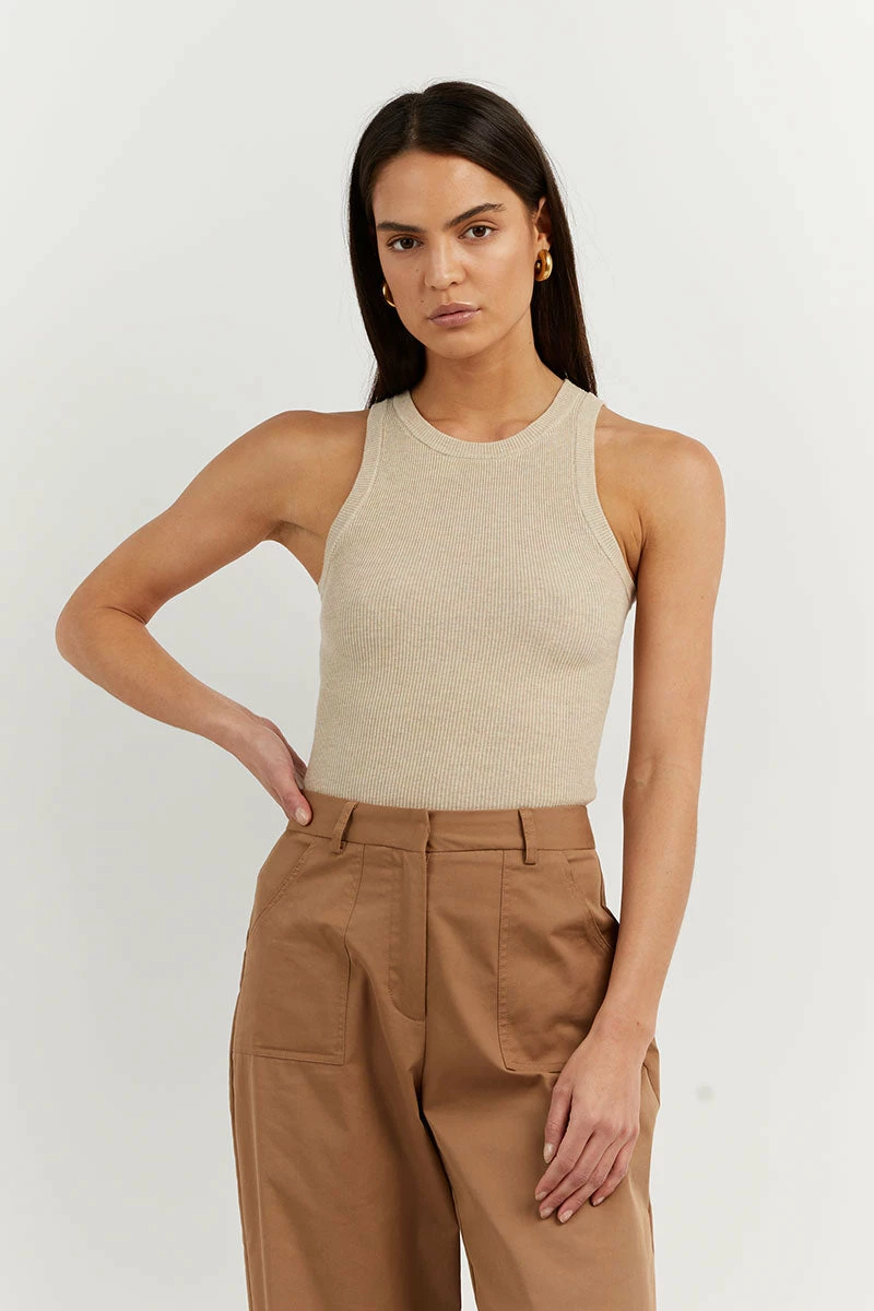 DISSH JENNA OAT MARLE KNIT TANK 2 DISSH JENNA OAT MARLE KNIT TANK - Image 2