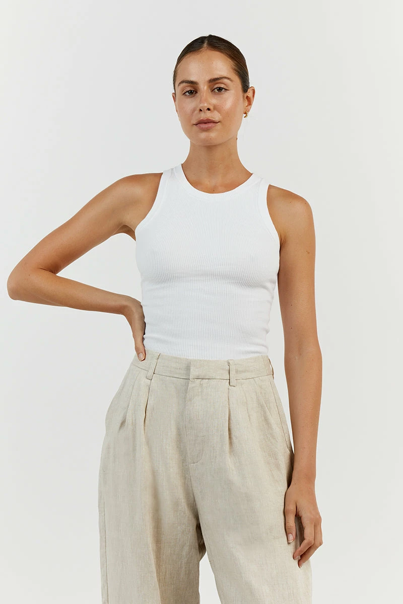 DISSH JENNA WHITE KNIT TANK 2 DISSH JENNA WHITE KNIT TANK - Image 2