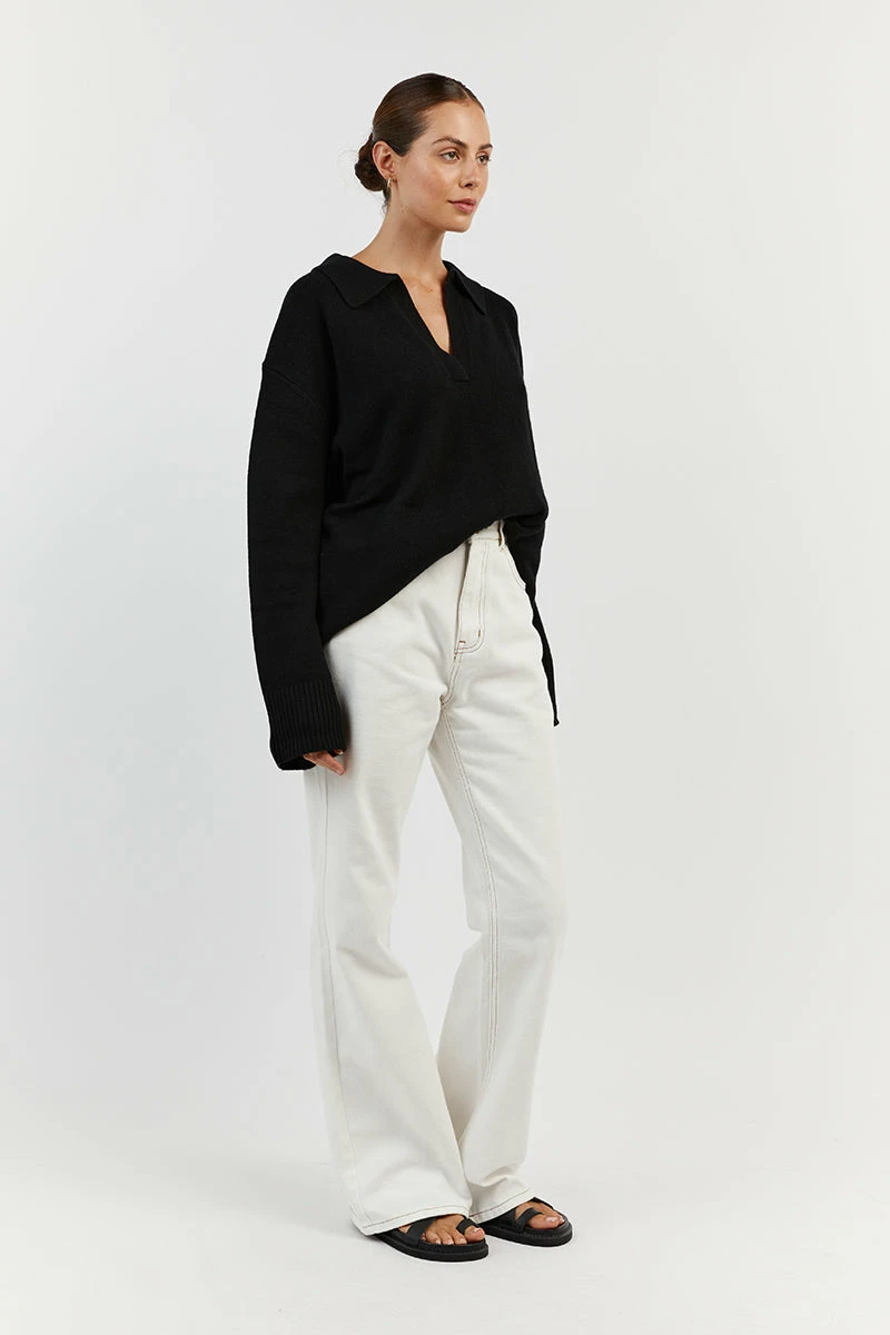 DISSH THEODORE BLACK KNIT JUMPER 3 DISSH THEODORE BLACK KNIT JUMPER - Image 3