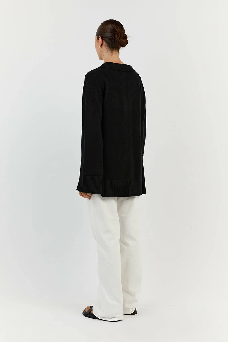 DISSH THEODORE BLACK KNIT JUMPER 4 DISSH THEODORE BLACK KNIT JUMPER - Image 4