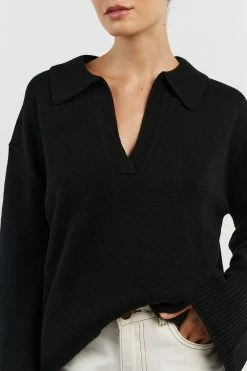 DISSH THEODORE BLACK KNIT JUMPER 9 DISSH THEODORE BLACK KNIT JUMPER -DISSH all-clothing Shop WES04397BK.600 14