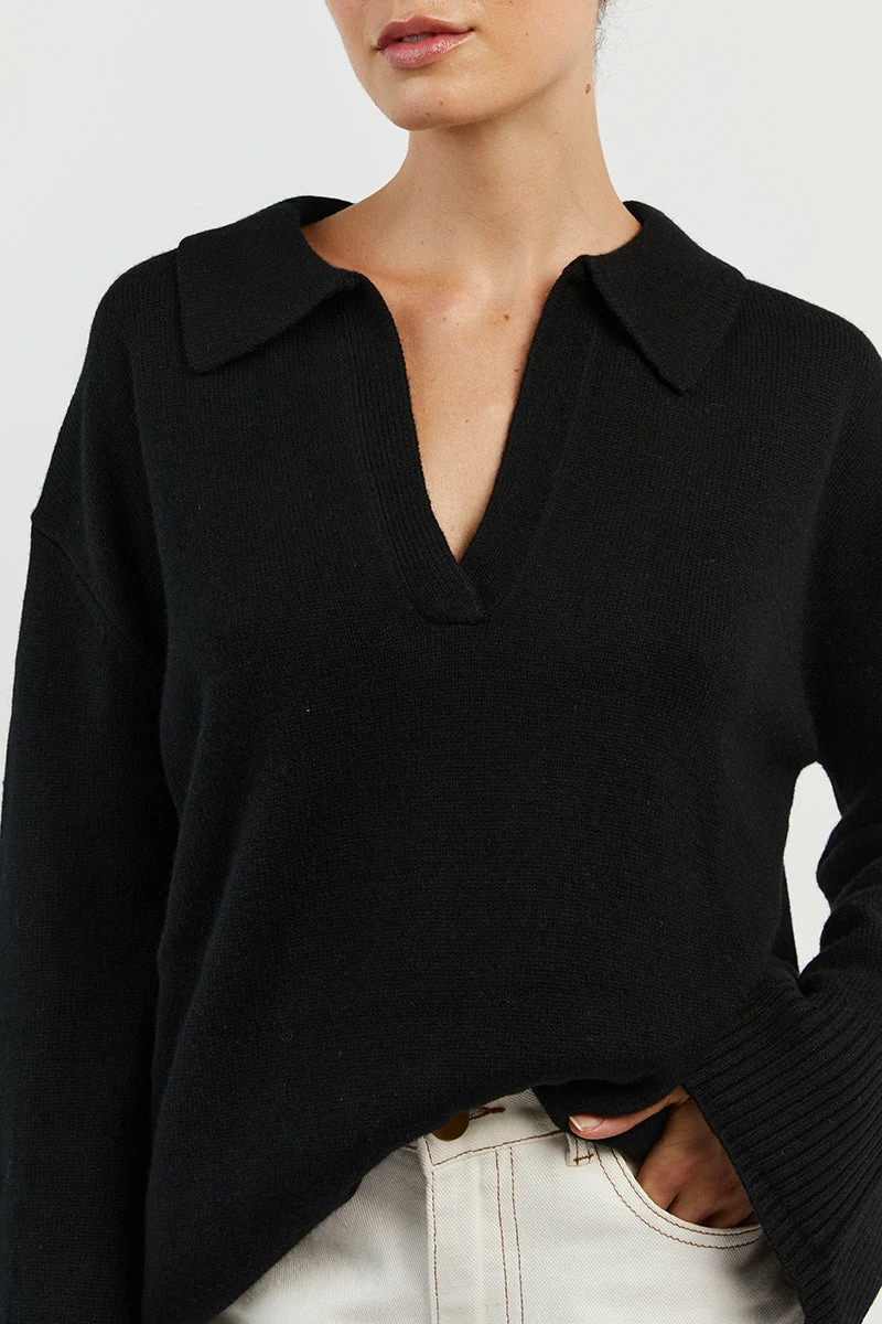 DISSH THEODORE BLACK KNIT JUMPER 5 DISSH THEODORE BLACK KNIT JUMPER - Image 5