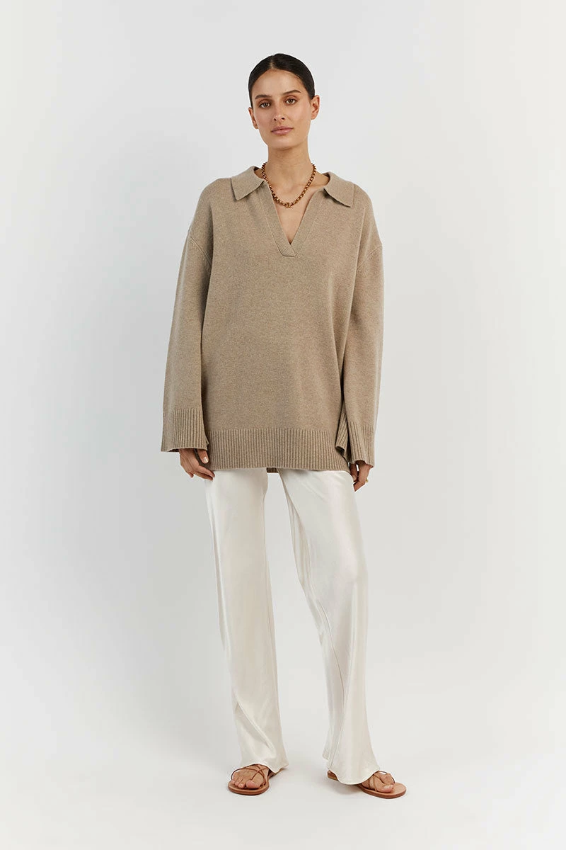 DISSH THEODORE STONE KNIT JUMPER 2 DISSH THEODORE STONE KNIT JUMPER - Image 2