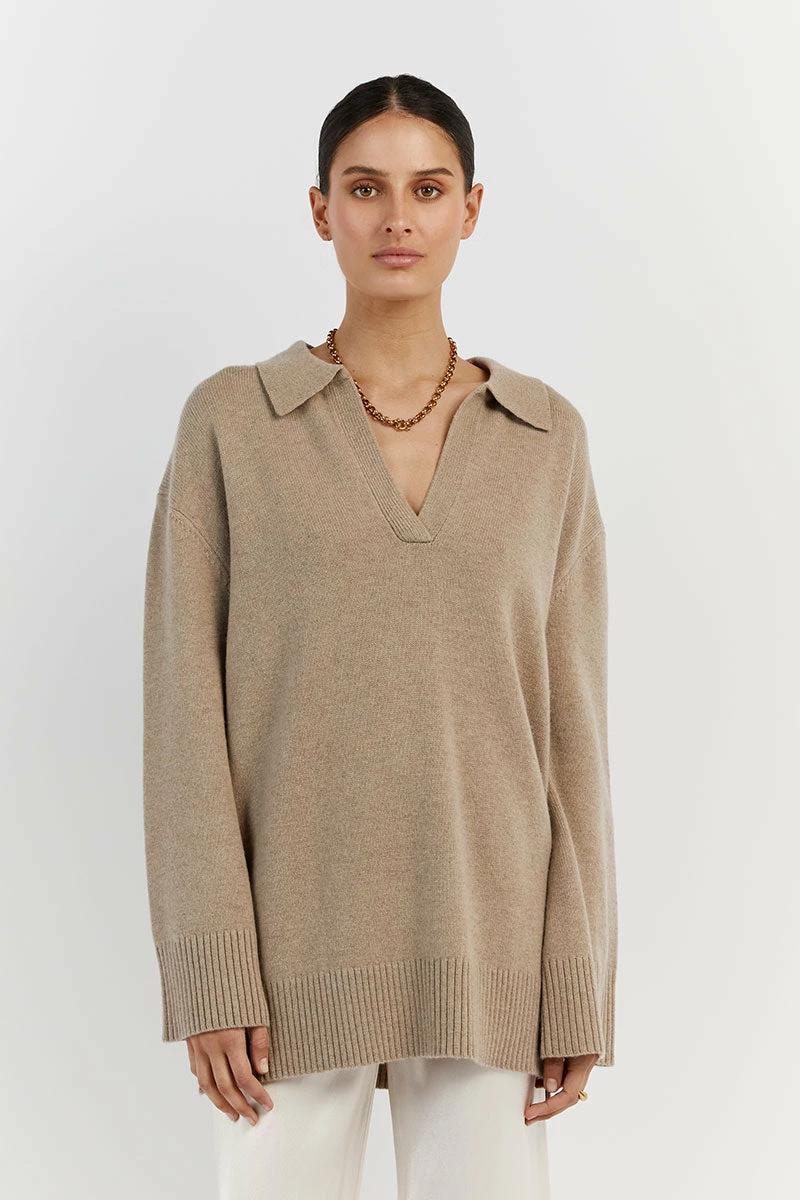 DISSH THEODORE STONE KNIT JUMPER 1 DISSH THEODORE STONE KNIT JUMPER