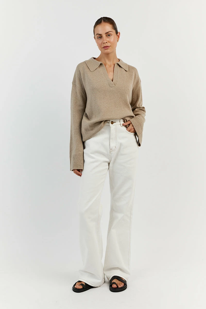 DISSH THEODORE STONE KNIT JUMPER 6 DISSH THEODORE STONE KNIT JUMPER - Image 6