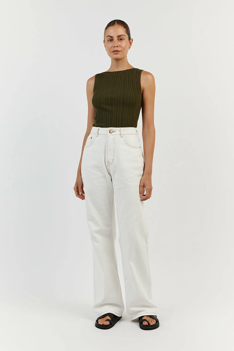 DISSH SIENNA OLIVE KNIT TANK 1 DISSH SIENNA OLIVE KNIT TANK