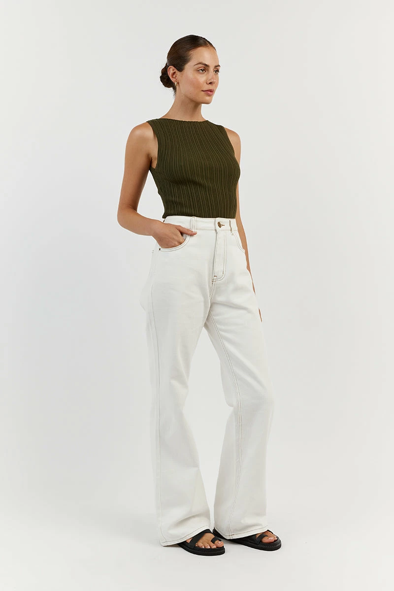 DISSH SIENNA OLIVE KNIT TANK 3 DISSH SIENNA OLIVE KNIT TANK - Image 3