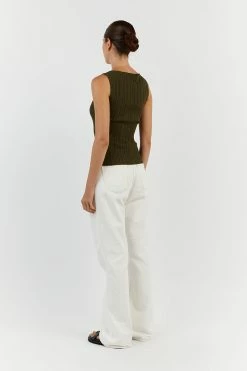 DISSH SIENNA OLIVE KNIT TANK 9 DISSH SIENNA OLIVE KNIT TANK -DISSH all-clothing Shop WES04398OLI.545 14