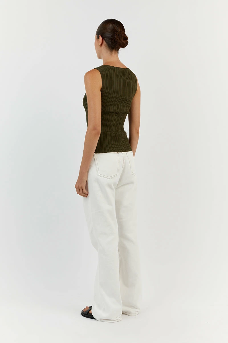 DISSH SIENNA OLIVE KNIT TANK 5 DISSH SIENNA OLIVE KNIT TANK - Image 5