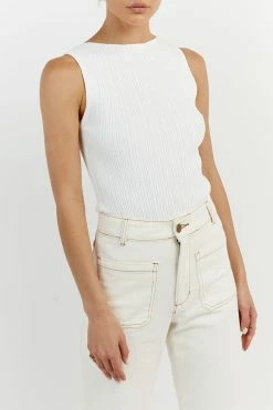 DISSH SIENNA OFF WHITE KNIT TANK -DISSH all-clothing Shop WES04398OW.105 14 e4d9ada4 0687 43d3 95e4 4dd34ea06ada