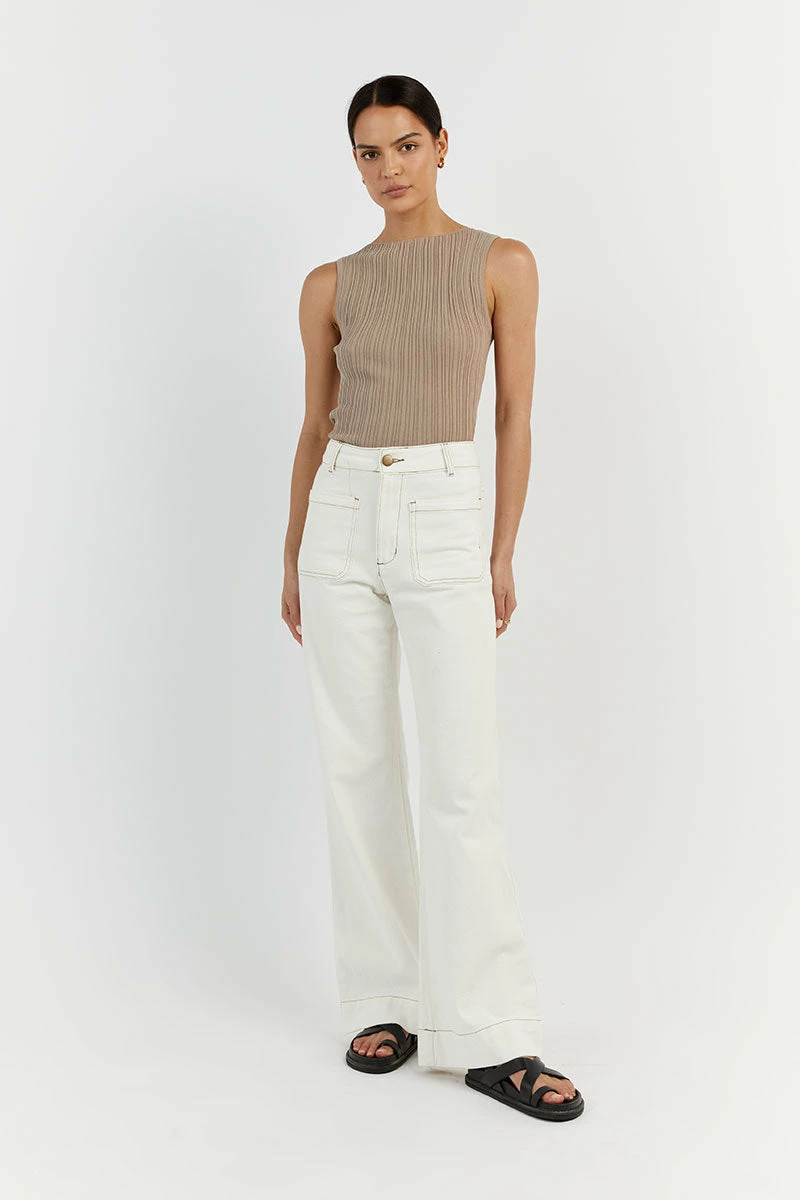 DISSH SIENNA TAUPE KNIT TANK 2 DISSH SIENNA TAUPE KNIT TANK - Image 2