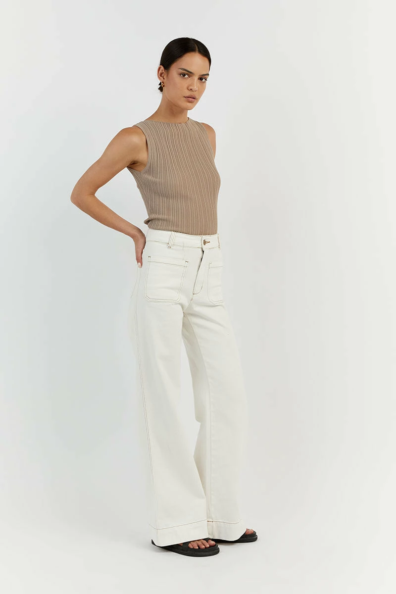 DISSH SIENNA TAUPE KNIT TANK 4 DISSH SIENNA TAUPE KNIT TANK - Image 4