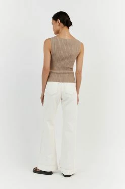 DISSH SIENNA TAUPE KNIT TANK 10 DISSH SIENNA TAUPE KNIT TANK -DISSH all-clothing Shop WES04398TAU.558 13