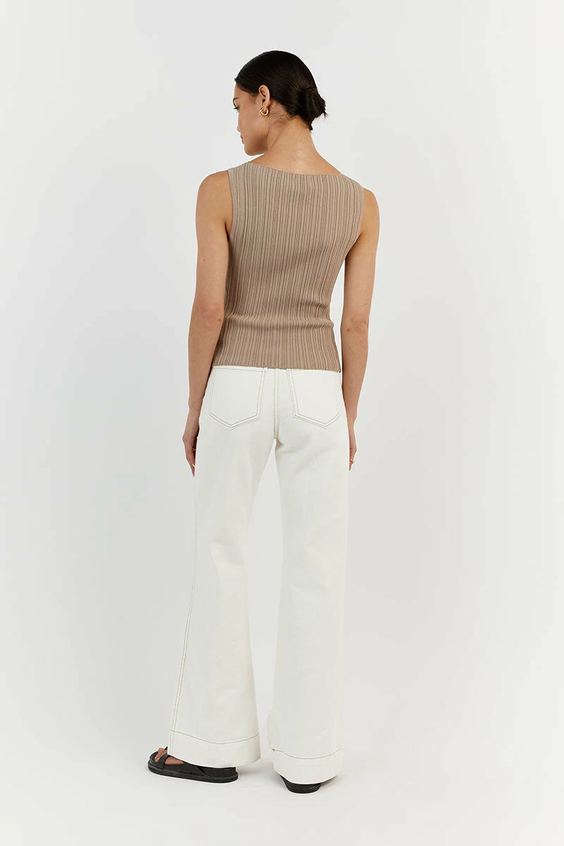 DISSH SIENNA TAUPE KNIT TANK 5 DISSH SIENNA TAUPE KNIT TANK - Image 5