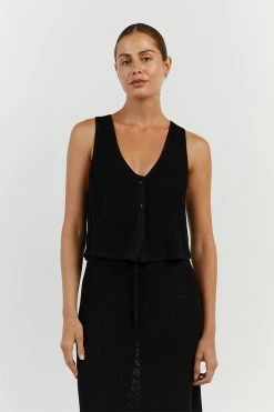 DISSH ASHER BLACK VEST TOP 13 DISSH ASHER BLACK VEST TOP -DISSH all-clothing Shop WES04402BK.600 11 87700042 a811 439f a4d3 dca434295814