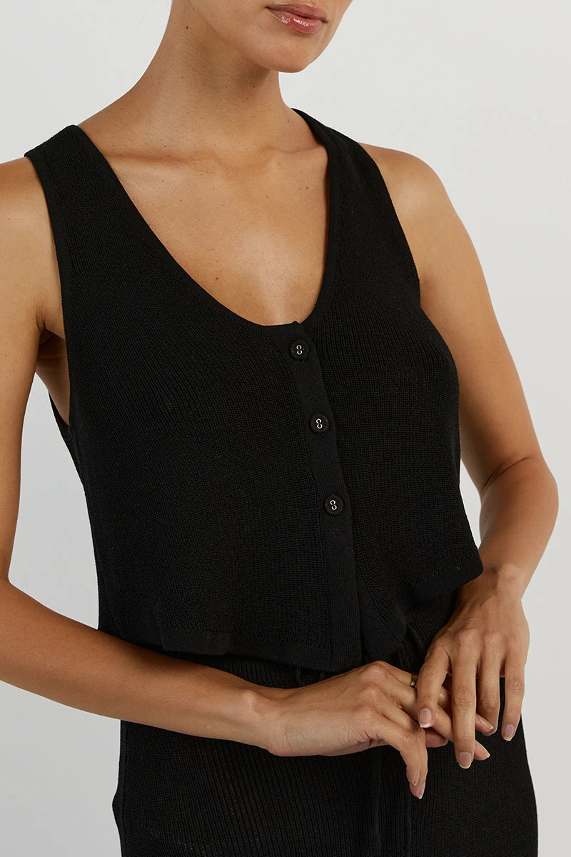 DISSH ASHER BLACK VEST TOP 11 DISSH ASHER BLACK VEST TOP - Image 11