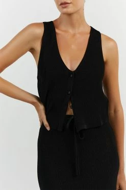 DISSH ASHER BLACK VEST TOP 16 DISSH ASHER BLACK VEST TOP -DISSH all-clothing Shop WES04402BK.600 14 c4efb0fb 2444 4597 8d9e 2808dcf5c4fd