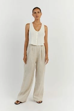 DISSH ASHER OFF WHITE VEST TOP