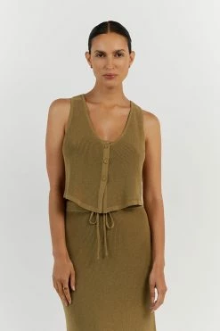 DISSH ASHER PISTACHIO VEST TOP 8 DISSH ASHER PISTACHIO VEST TOP -DISSH all-clothing Shop WES04402PIO.549 11