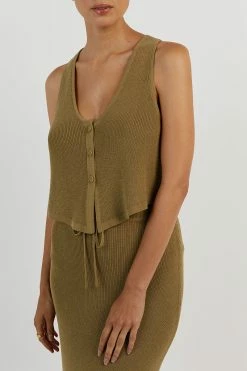 DISSH ASHER PISTACHIO VEST TOP 11 DISSH ASHER PISTACHIO VEST TOP -DISSH all-clothing Shop WES04402PIO.549 14
