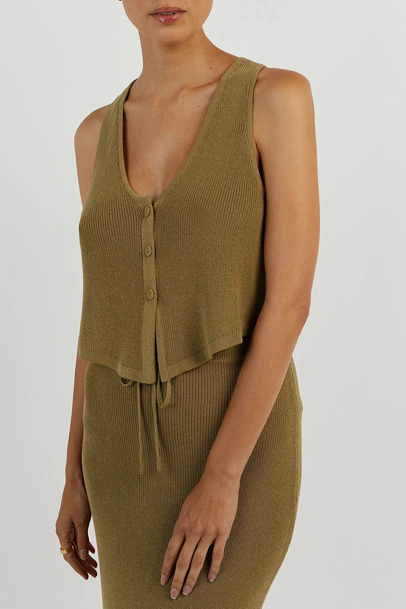 DISSH ASHER PISTACHIO VEST TOP 6 DISSH ASHER PISTACHIO VEST TOP - Image 6