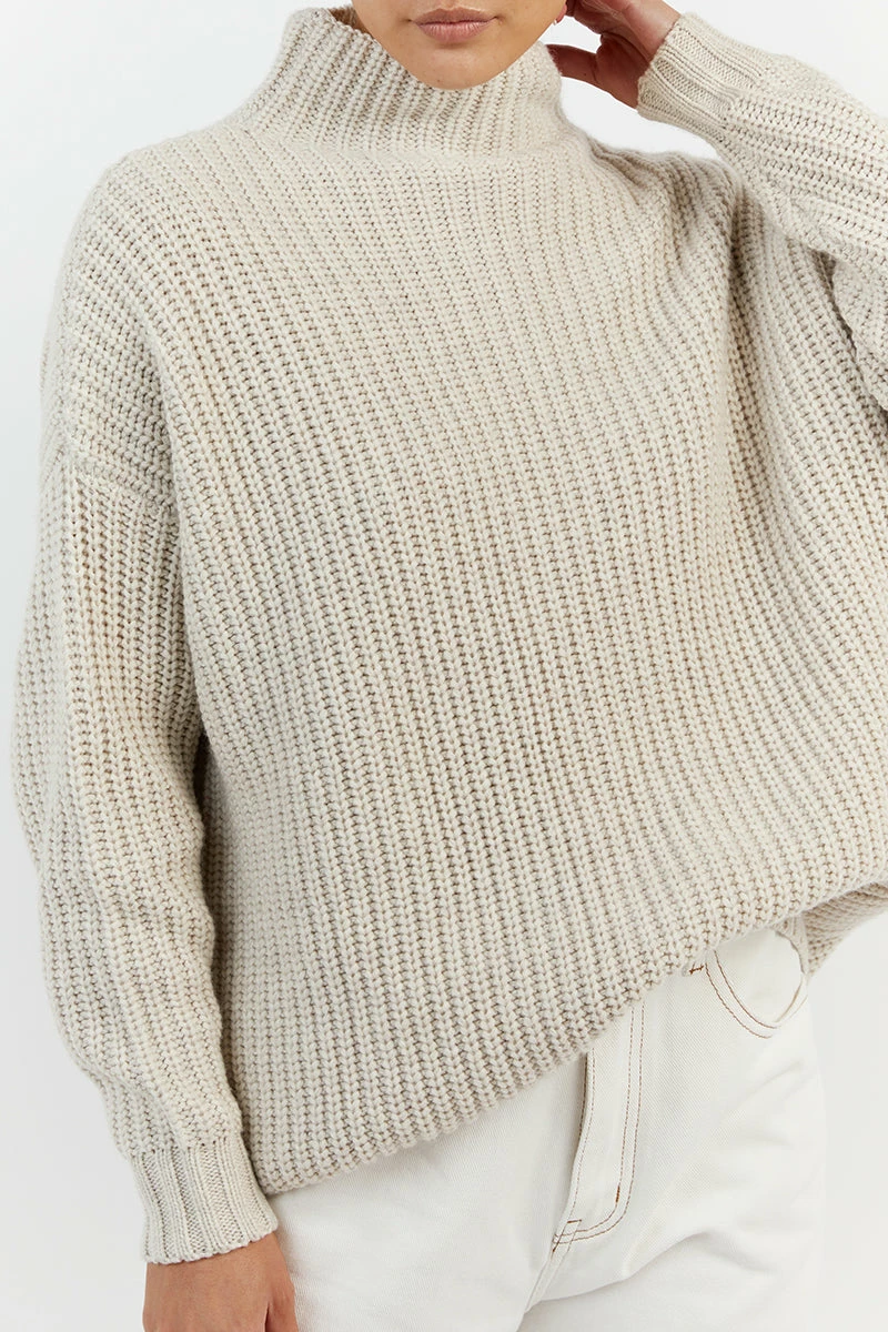 DISSH OSLO BONE LONGLINE JUMPER 4 DISSH OSLO BONE LONGLINE JUMPER - Image 4