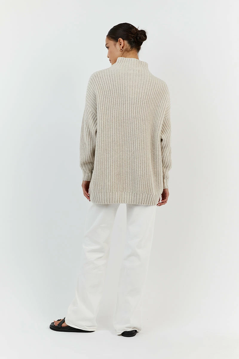 DISSH OSLO BONE LONGLINE JUMPER 5 DISSH OSLO BONE LONGLINE JUMPER - Image 5