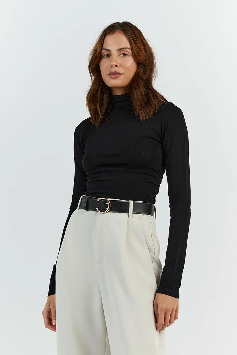 DISSH NIX BLACK LONG SLEEVE TOP 3 DISSH NIX BLACK LONG SLEEVE TOP - Image 3
