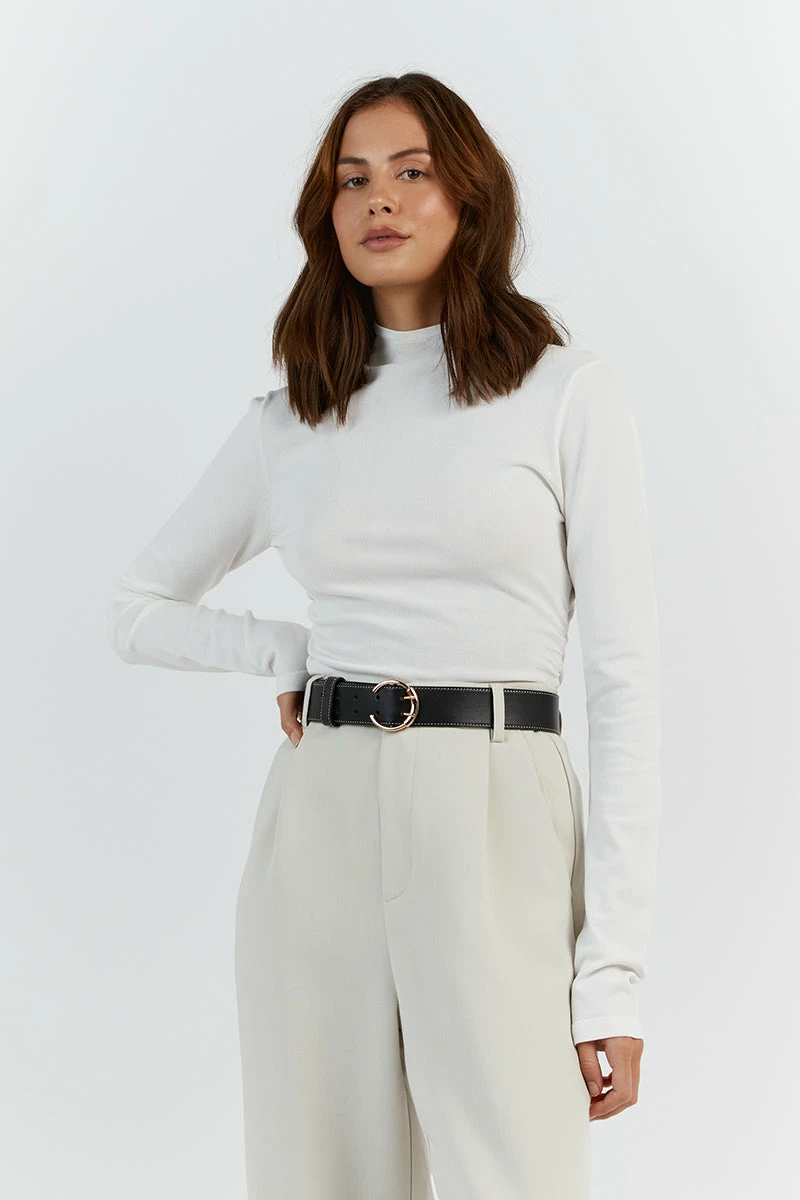 DISSH NIX OFF WHITE LONG SLEEVE TOP 3 DISSH NIX OFF WHITE LONG SLEEVE TOP - Image 3