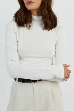 DISSH NIX OFF WHITE LONG SLEEVE TOP 11 DISSH NIX OFF WHITE LONG SLEEVE TOP -DISSH all-clothing Shop WES04413OW.105 13