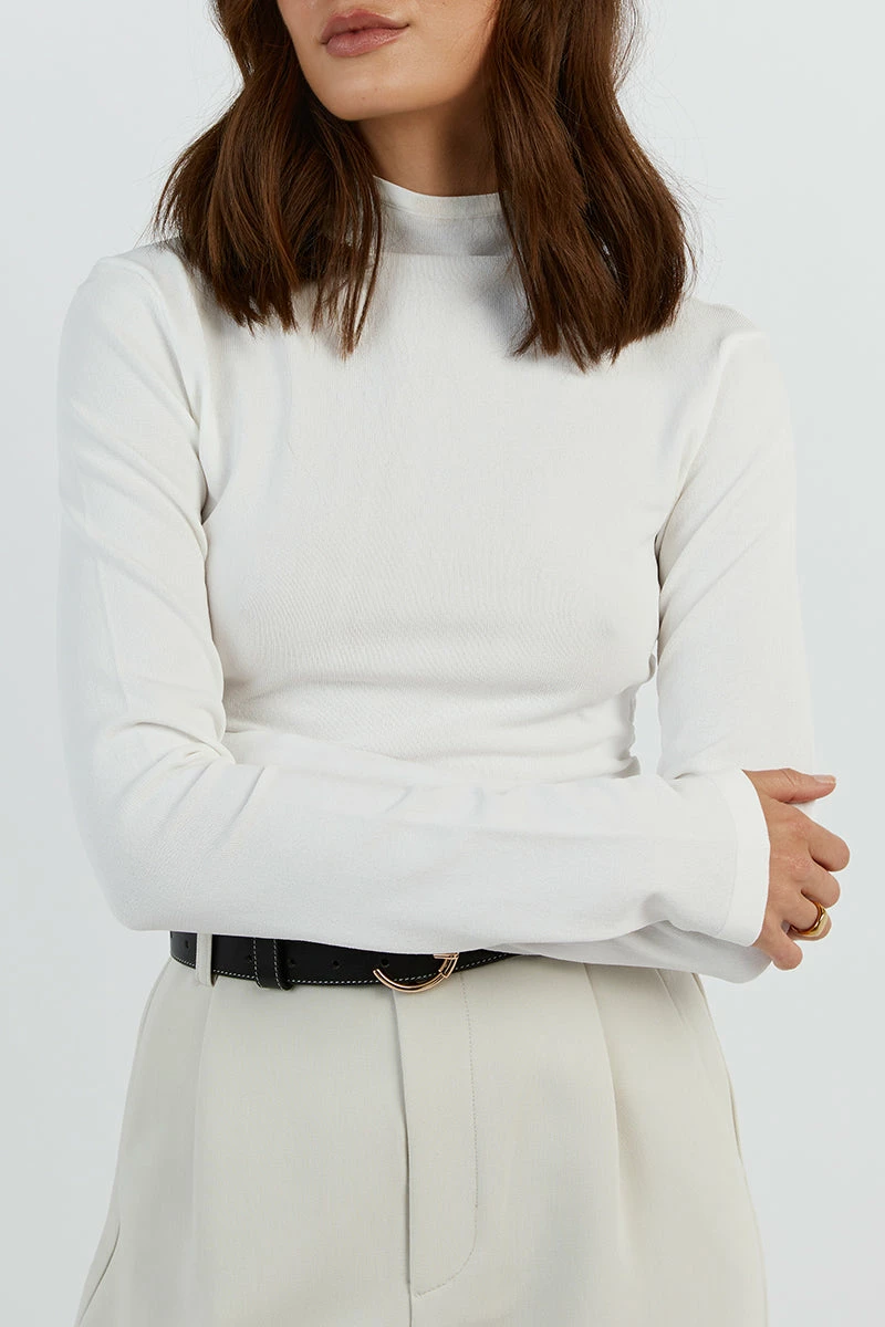 DISSH NIX OFF WHITE LONG SLEEVE TOP 6 DISSH NIX OFF WHITE LONG SLEEVE TOP - Image 6