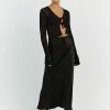 DISSH OPHELIA BLACK CROCHET CARDIGAN