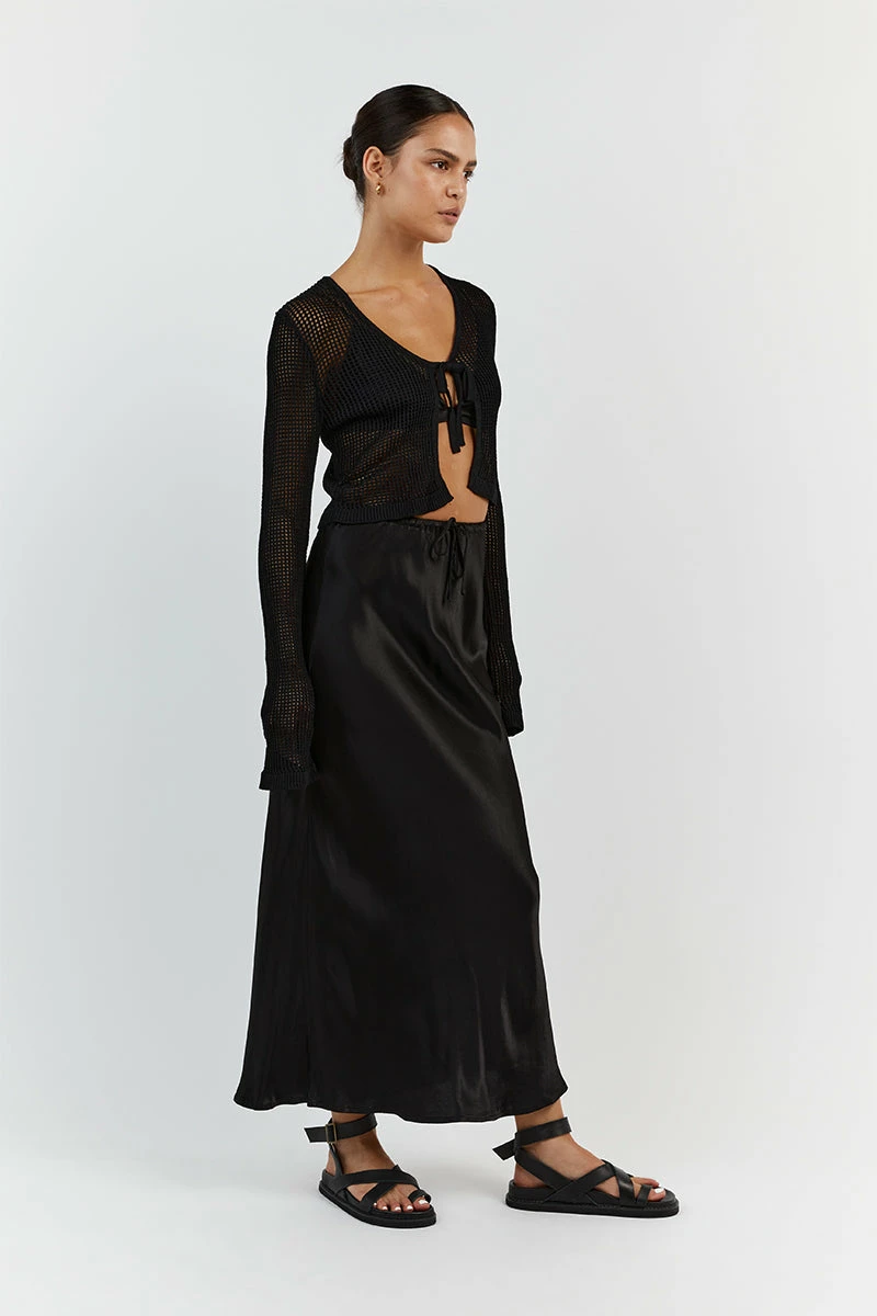 DISSH OPHELIA BLACK CROCHET CARDIGAN 3 DISSH OPHELIA BLACK CROCHET CARDIGAN - Image 3