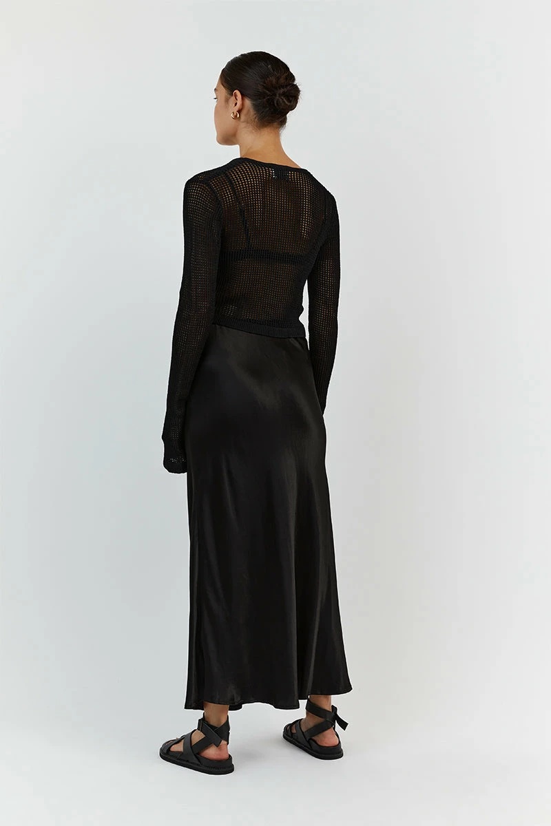 DISSH OPHELIA BLACK CROCHET CARDIGAN 4 DISSH OPHELIA BLACK CROCHET CARDIGAN - Image 4