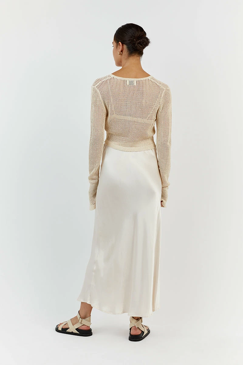 DISSH OPHELIA NATURAL CROCHET CARDIGAN 5 DISSH OPHELIA NATURAL CROCHET CARDIGAN - Image 5