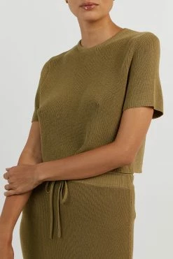 DISSH ASHER PISTACHIO CROPPED TEE -DISSH all-clothing Shop WES04422PIO.549 14
